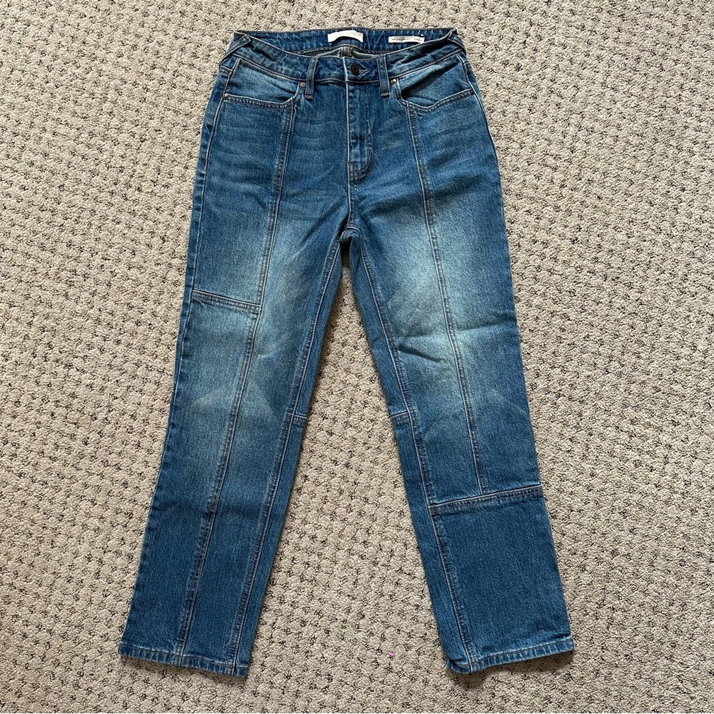 Cleo + Wolf high rise straight jeans